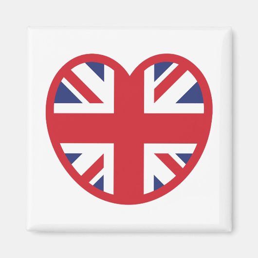Aimant Royaume-Uni Union Jack Flag Heart (Devant)