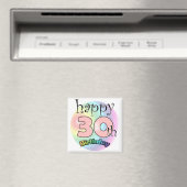 Aimant Roze Joyeux 30e anniversaire (In Situ (Lave-vaisselle))