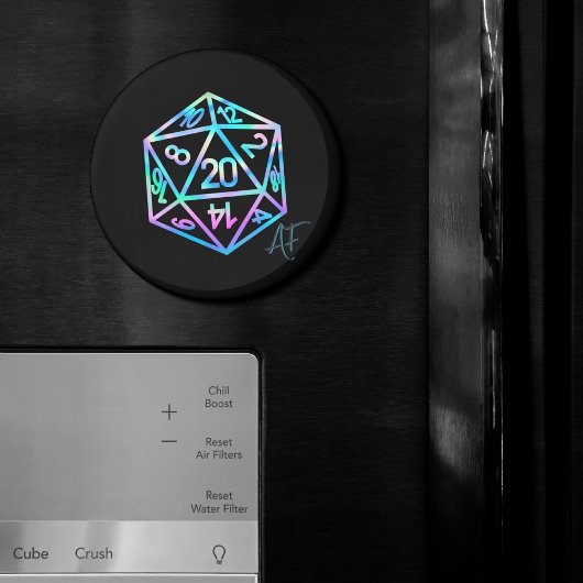 Aimant RPG Crit AF | Holo Retro PnP Tabletop Gamer Dice