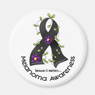 Aimant RUBAN 1 de FLEUR de mélanome