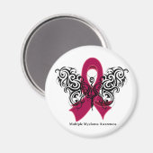 Aimant Ruban à myélome multiple Tribal Butterfly (Recto/Verso)