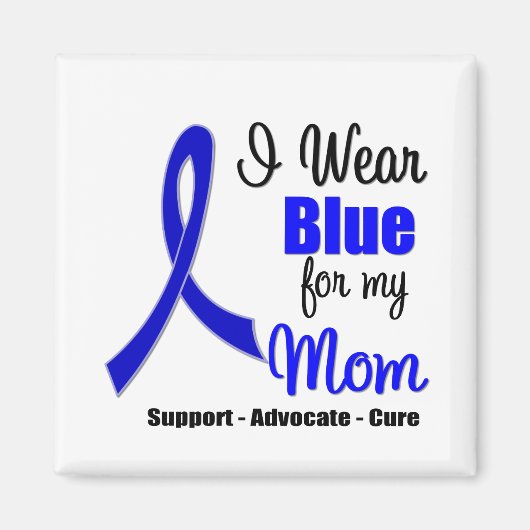 Aimant Ruban Cancer Colon Pour Ma Mère (Devant)