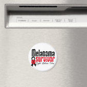 Aimant Ruban de la fleur de Melanoma Surviva (In Situ (Lave-vaisselle))