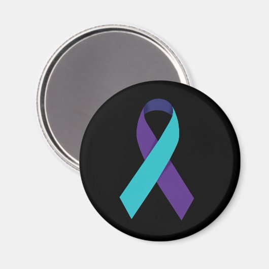 Aimant Ruban de prévention du suicide (Recto/Verso)