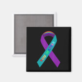 Aimant Ruban de sensibilisation au suicide inspirant pour (Recto/Verso)