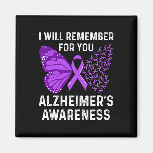 Aimant Ruban de sensibilisation Papillons violets