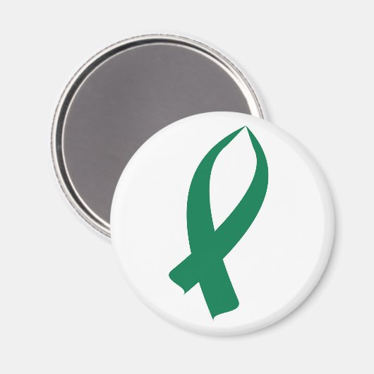 Aimant Ruban de sensibilisation (vert) (Recto/Verso)