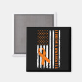 Aimant Ruban du drapeau américain de sensibilisation à la (Recto/Verso)