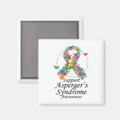 Aimant Ruban du syndrome d'Asperger de papillons (Recto/Verso)