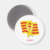 Aimant Ruban et drapeau catalans (Recto/Verso)
