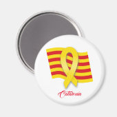 Aimant Ruban et drapeau catalans (Recto/Verso)