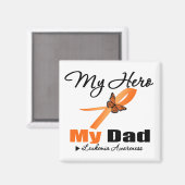 Aimant Ruban Leukemia Mon HERO Mon père (Recto/Verso)