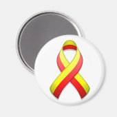 Aimant Ruban magnétique de sensibilisation rouge et jaune (Recto/Verso)