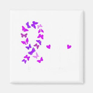Aimant Ruban papillon violet de sensibilisation à la mala