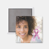 Aimant Ruban photo de sensibilisation au cancer du sein (Recto/Verso)