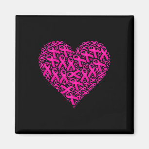 Aimant Ruban rose Coeur Amour du sein Sensibilisation au