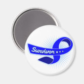 Aimant Ruban survivant du cancer rectal (Recto/Verso)