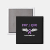 Aimant Ruban Violet de Sensibilisation à l'Épilepsie - Se (Recto/Verso)