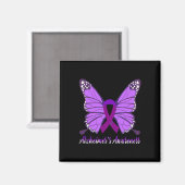 Aimant Ruban Violet de Sensibilisation La Fin de Heimer' (Recto/Verso)