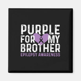Aimant Ruban Violet Pour Mon Frère Sensibilisation à l'Ép