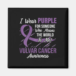 Aimant Ruban Vulvar Cancer Quelqu'Un Qui Veut Dire Monde 