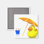 Aimant Rubber duck at the beach (Recto/Verso)