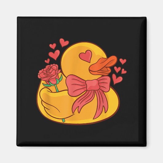 Aimant Rubber Duck Valentines Day Rubber Duckie  (Devant)