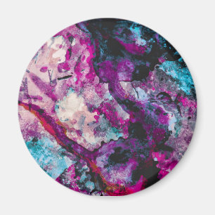 Aimant Ruby et Sapphire Crystal Geode Abstrait