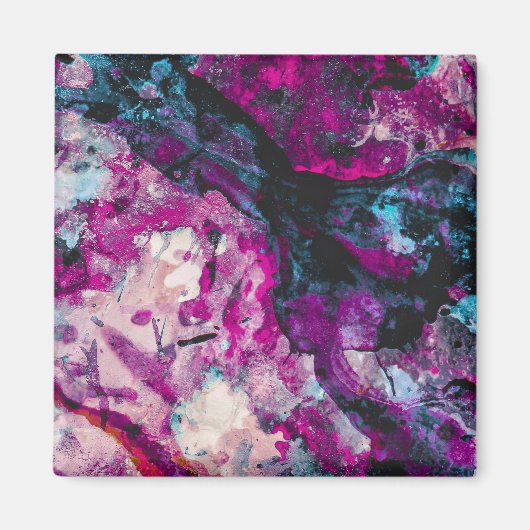 Aimant Ruby et Sapphire Crystal Geode Abstrait (Devant)