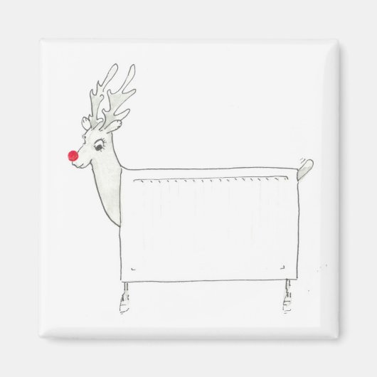 Aimant Rudolf le radiateur à nez rouge (Devant)