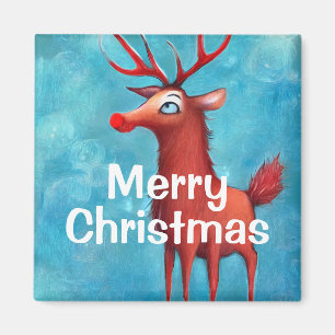 Aimant Rudolph, renne à nez rouge