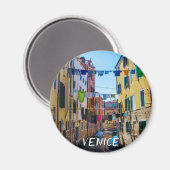 Aimant Rue à Venise avec lave-linge Italie (Recto/Verso)