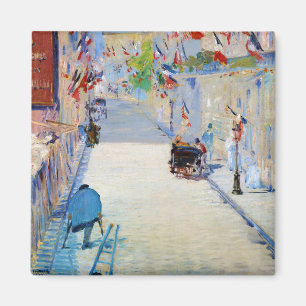 Aimant Rue avec drapeaux français, Manet
