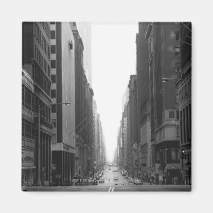 Aimant Rue dans la ville B&W de NY