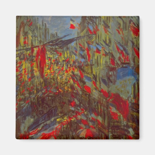 Aimant Rue Montorgueil aux drapeaux de Claude Monet (Devant)