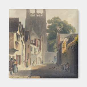 Aimant Ruelle de pie, Oxford, illustration du 'Histor