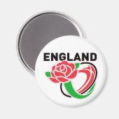 Aimant Rugby Angleterre Anglais Rose Ball (Recto/Verso)