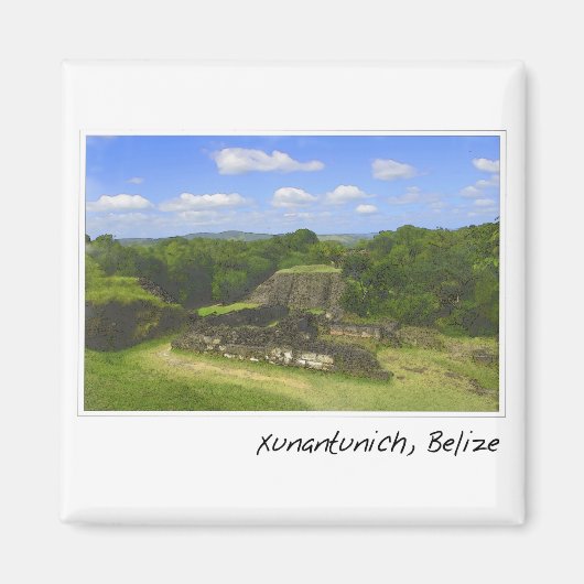 Aimant Ruine maya de Xunantunich au Belize (Devant)
