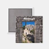 Aimant Ruines de Kotor, Monténégro (Recto/Verso)