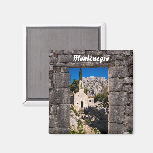 Aimant Ruines de Kotor, Monténégro (Recto/Verso)
