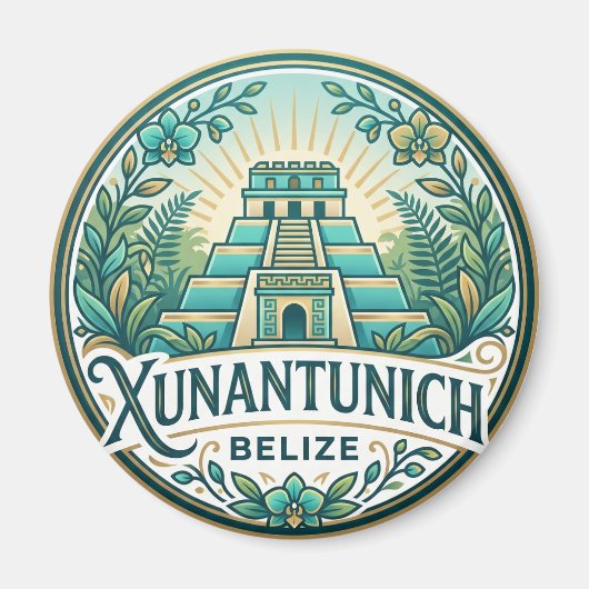 Aimant Ruines mayas de Xunantunich au Belize (Devant)