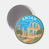 Aimant Ruines omeyyades d'Anjar Liban (Recto/Verso)