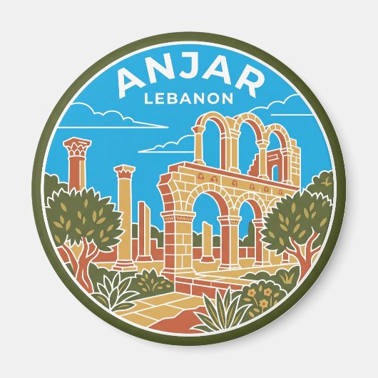Aimant Ruines omeyyades d'Anjar Liban (Devant)