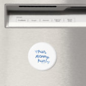 Aimant Run Mommy Run - Bleu (In Situ (Lave-vaisselle))
