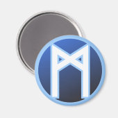 Aimant Rune Mannaz Man (Recto/Verso)