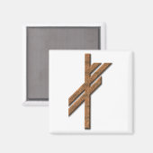 Aimant Rune viking - chance - rouille (Recto/Verso)