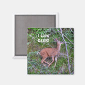 Aimant Running Deer Wildlife pour les amateurs de plein a (Recto/Verso)