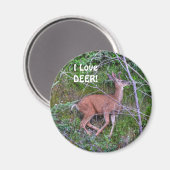 Aimant Running Deer Wildlife pour les amateurs de plein a (Recto/Verso)