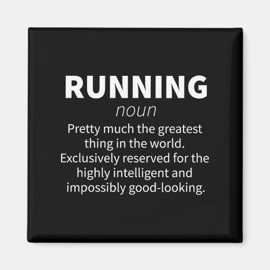 Aimant Running Funny Definition Funny 5k Marathon Runner (Devant)