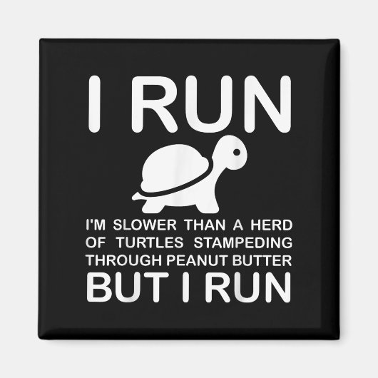 Aimant Running Motivation Turtle (Devant)